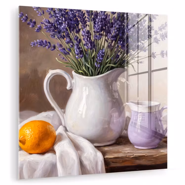 Glass Print - Flowers - Still Life - Purple - Bloemen - Stilleven - Paars plexiglas 5mm klein