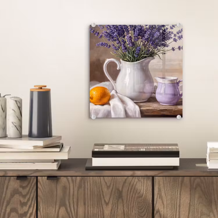 Glass Print - Flowers - Still Life - Purple - Bloemen - Stilleven - Paars plexiglas 5mm klein