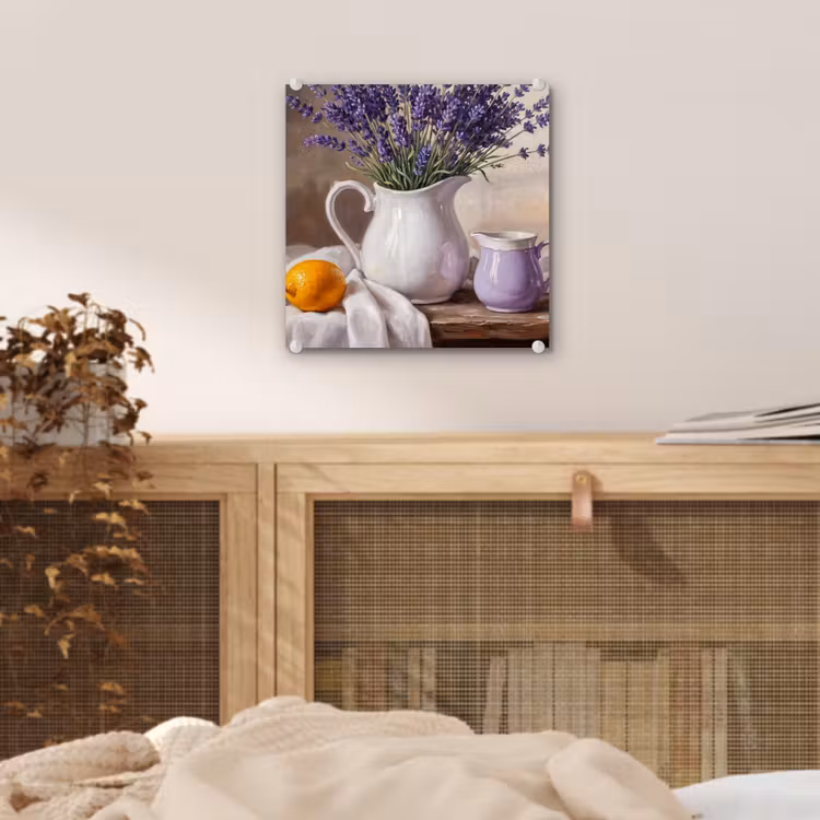Glass Print - Flowers - Still Life - Purple - Bloemen - Stilleven - Paars plexiglas 5mm klein
