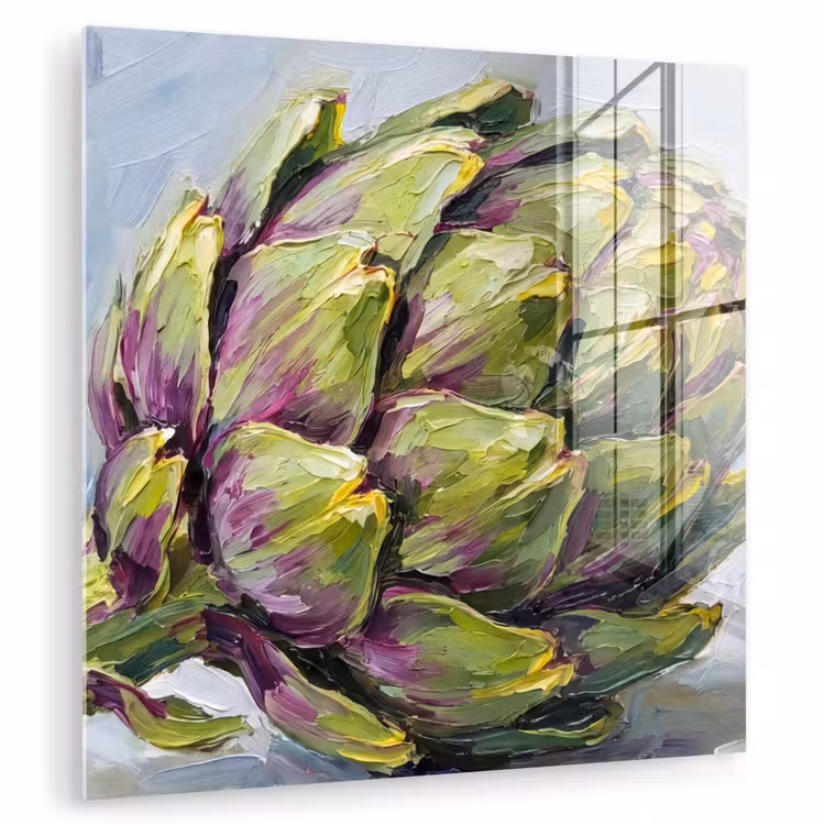Glass Print - Food - Artichoke - Modern - Eten - Artisjok - Modern plexiglas 5mm klein