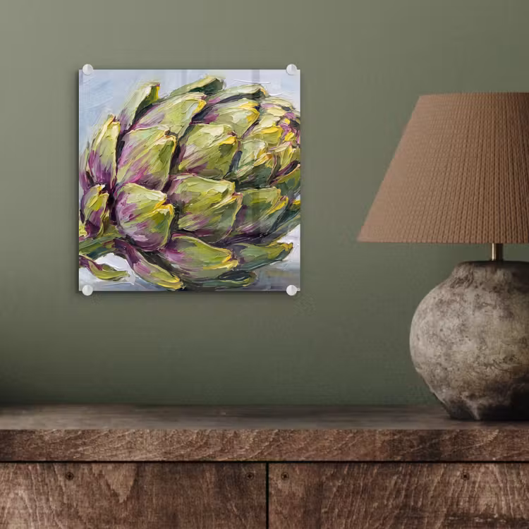 Glass Print - Food - Artichoke - Modern - Eten - Artisjok - Modern plexiglas 5mm klein
