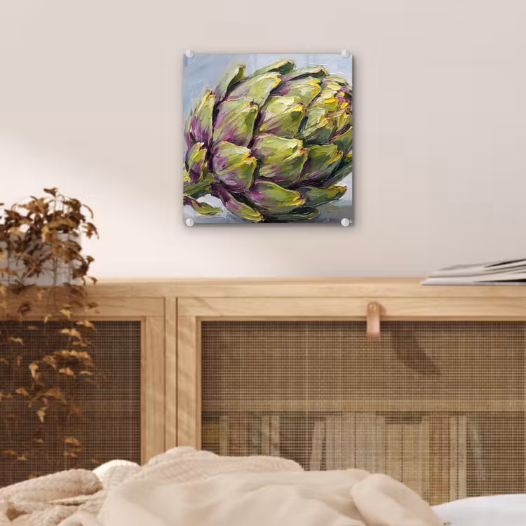 Glass Print - Food - Artichoke - Modern - Eten - Artisjok - Modern plexiglas 5mm klein