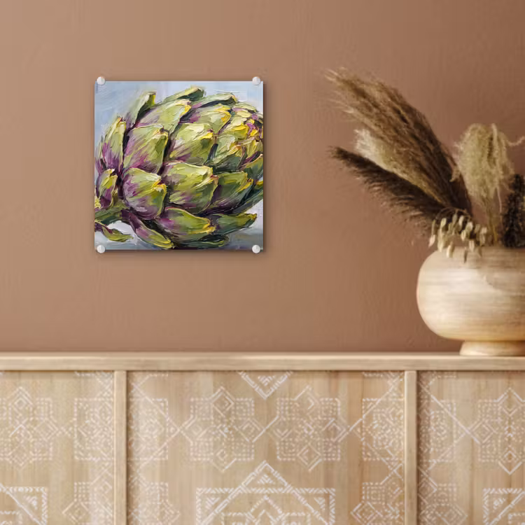 Glass Print - Food - Artichoke - Modern - Eten - Artisjok - Modern plexiglas 5mm klein
