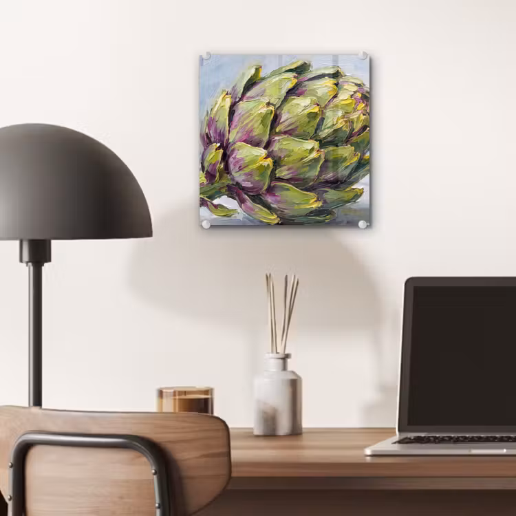 Glass Print - Food - Artichoke - Modern - Eten - Artisjok - Modern plexiglas 5mm klein