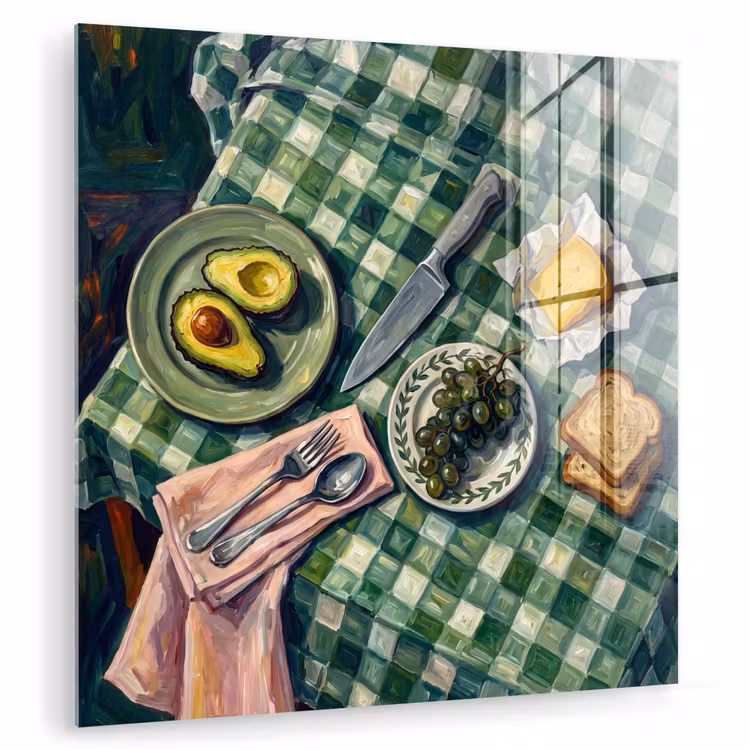 Eten - Ontbijt - Tafel - Modern - Groen plexiglas 5mm klein -zzzproduct_nieuw