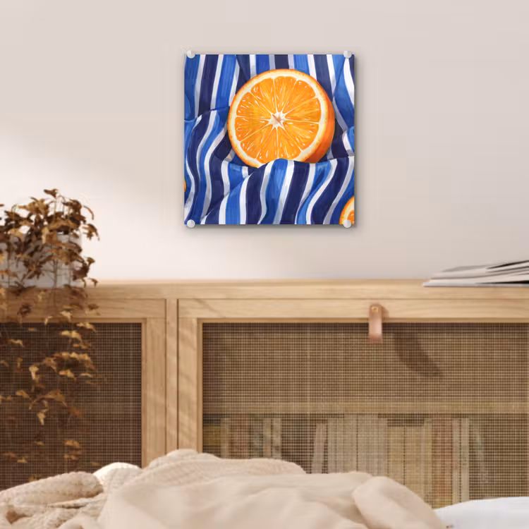 Glass Print - Food - Fruit - Orange - Eten - Fruit - Oranje plexiglas 5mm klein