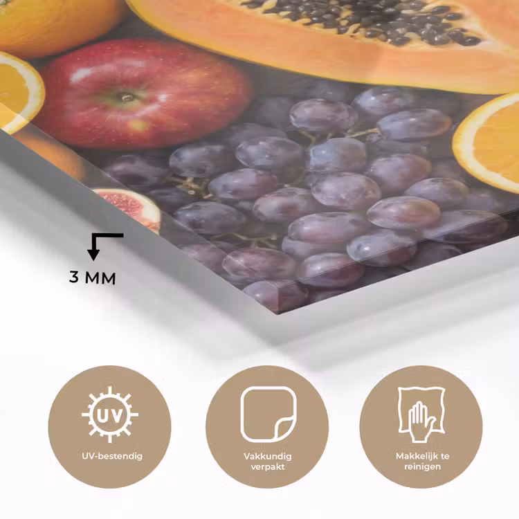 Eten - Fruit - Groenten - Vers - Kleurrijk plexiglas 5mm klein -sfeer2