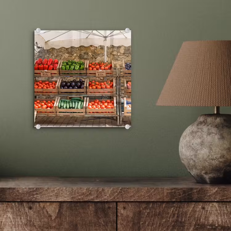Glass Print - Food - Market - Fresh - Eten - Markt - Vers plexiglas 5mm klein