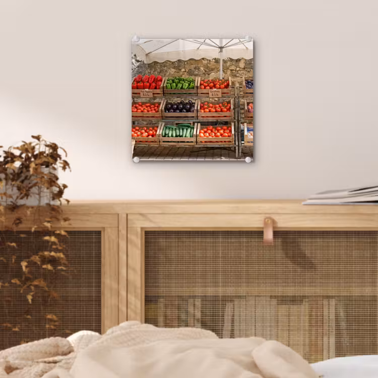 Glass Print - Food - Market - Fresh - Eten - Markt - Vers plexiglas 5mm klein
