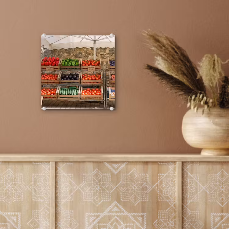 Glass Print - Food - Market - Fresh - Eten - Markt - Vers plexiglas 5mm klein