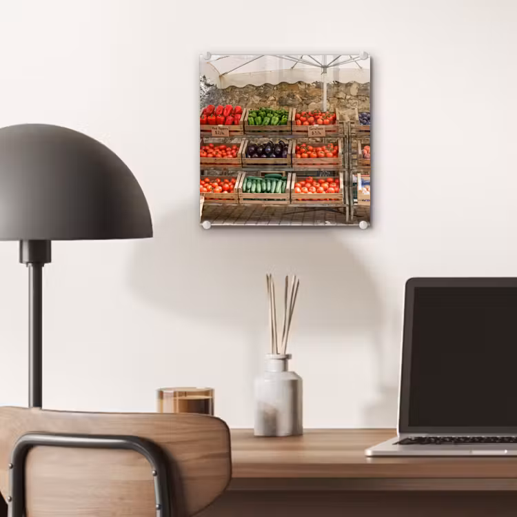 Glass Print - Food - Market - Fresh - Eten - Markt - Vers plexiglas 5mm klein