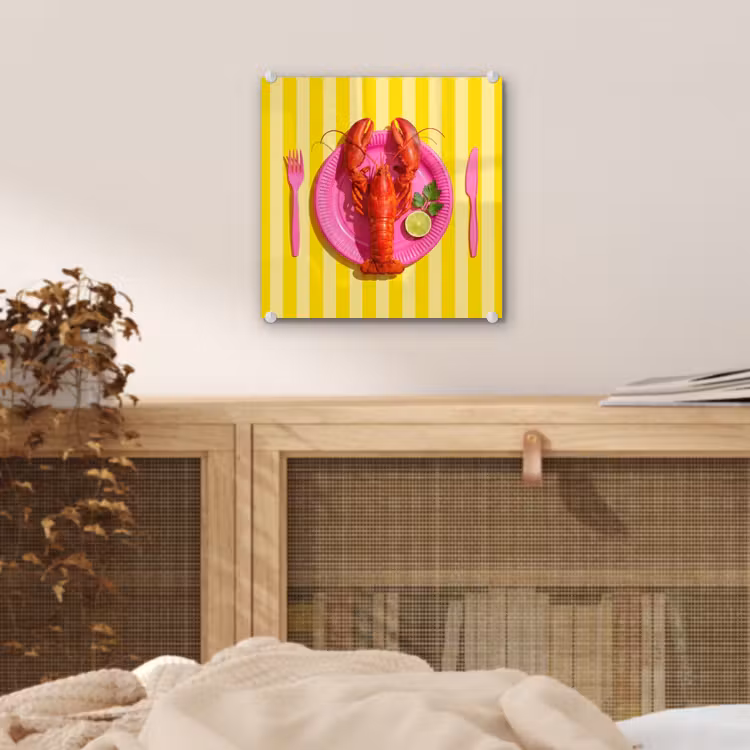 Eten - Roze - Geel - Modern - Culinaire plexiglas 5mm klein -sfeer4