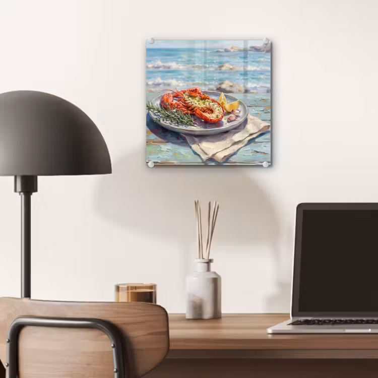Eten - Zee - Kust - Modern - Blauw plexiglas 5mm klein -sfeer6