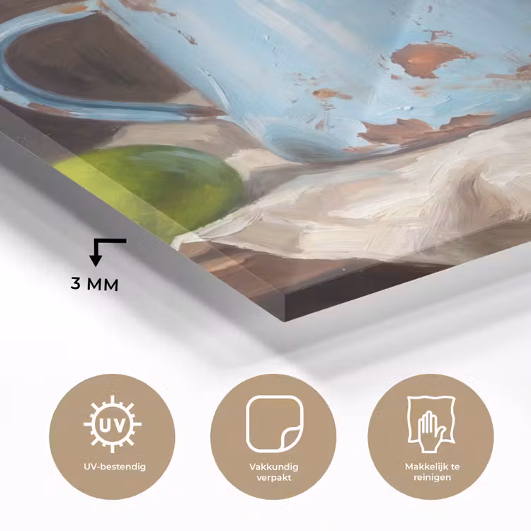 Glass Print - Food - Still Life - Classical - Eten - Stilleven - Klassiek plexiglas 5mm klein