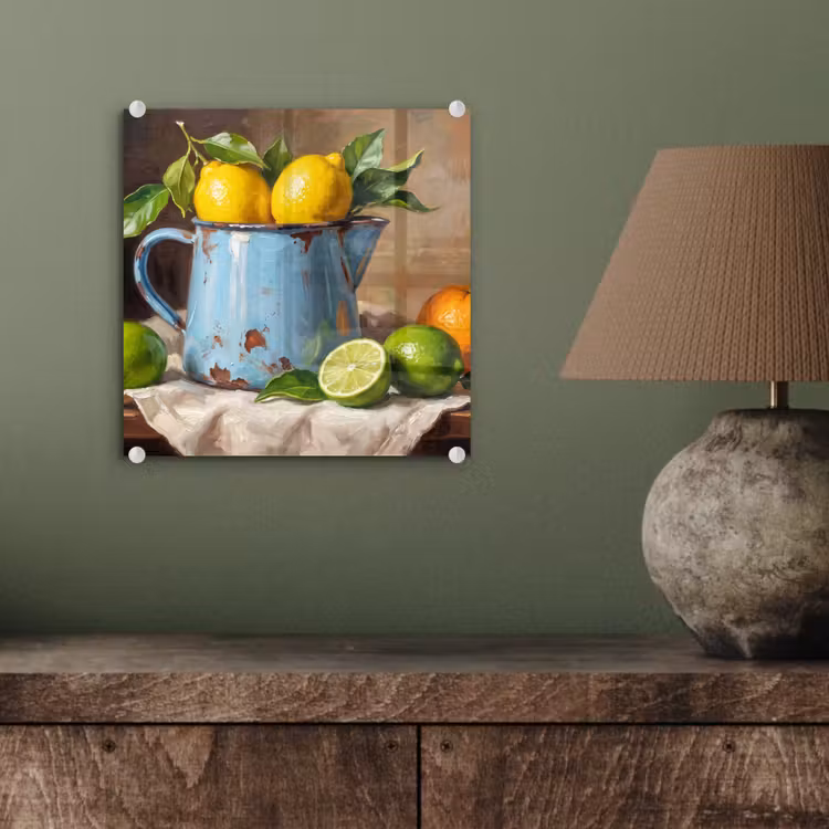 Glass Print - Food - Still Life - Classical - Eten - Stilleven - Klassiek plexiglas 5mm klein