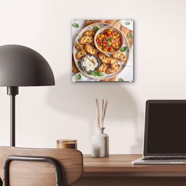 Eten - Tomaat - Brood - Kleurrijk - Keuken plexiglas 5mm klein -sfeer6