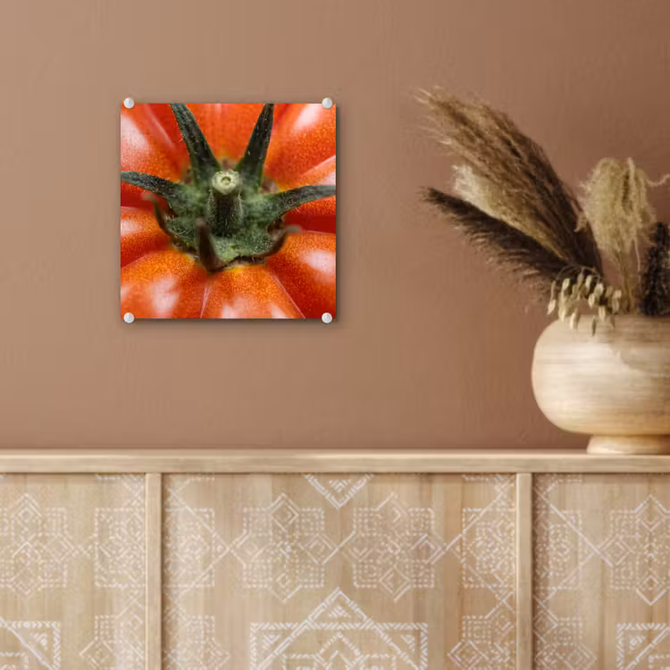 Glass Print - Food - Tomato - Red - Eten - Tomaat - Rood plexiglas 5mm klein