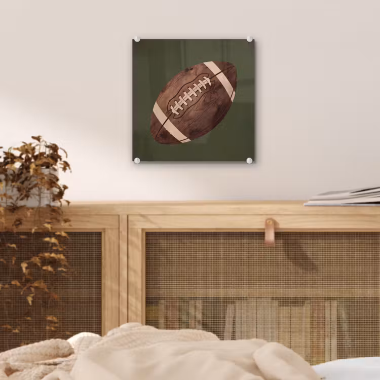 Football - Hout - Sport - Groen plexiglas 5mm klein -sfeer4