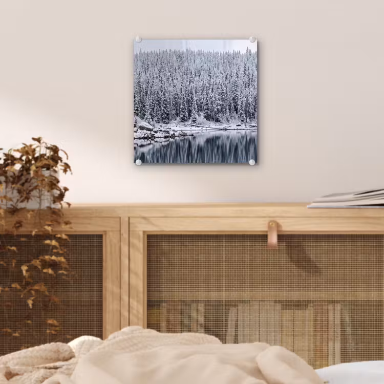Bos - Reflectie - Meer - Winter - Serene plexiglas 5mm klein -sfeer4