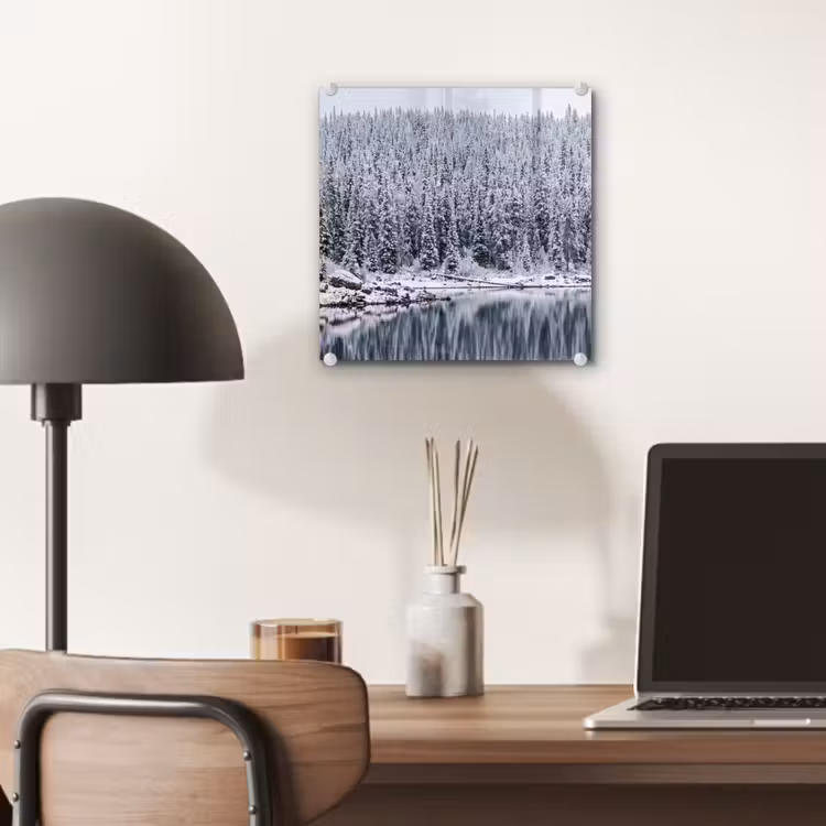 Bos - Reflectie - Meer - Winter - Serene plexiglas 5mm klein -sfeer6