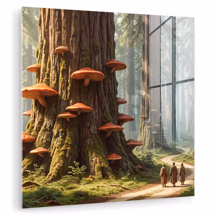 Glass Print - Forest - Trees - Nature - Bos - Bomen - Natuur plexiglas 5mm klein