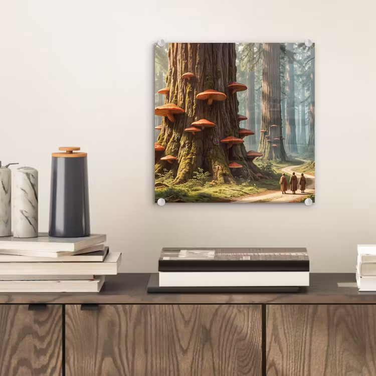 Glass Print - Forest - Trees - Nature - Bos - Bomen - Natuur plexiglas 5mm klein