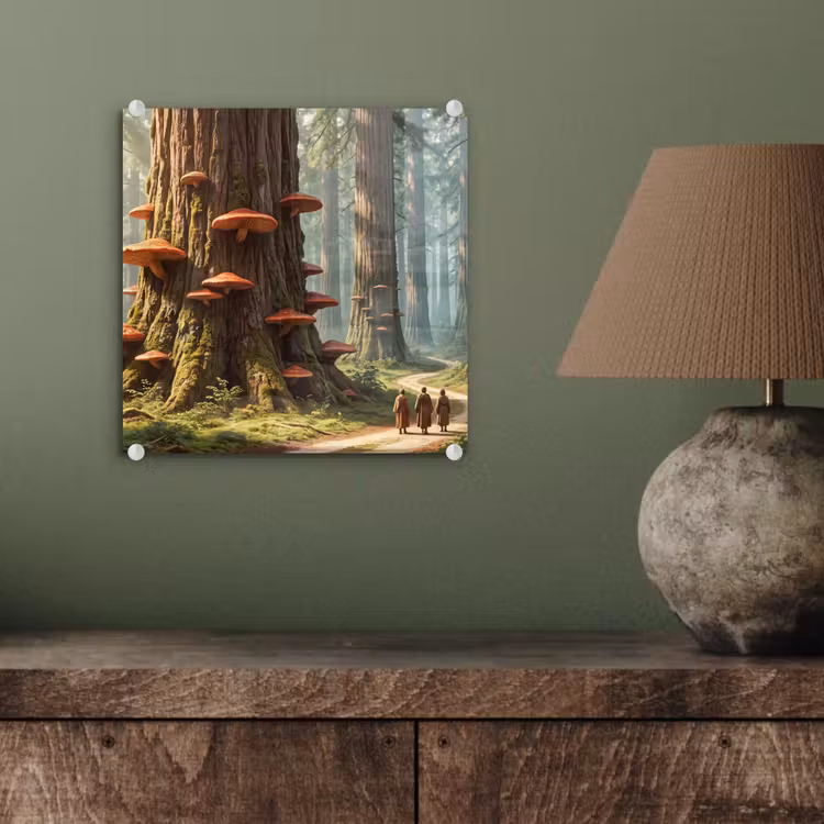 Glass Print - Forest - Trees - Nature - Bos - Bomen - Natuur plexiglas 5mm klein