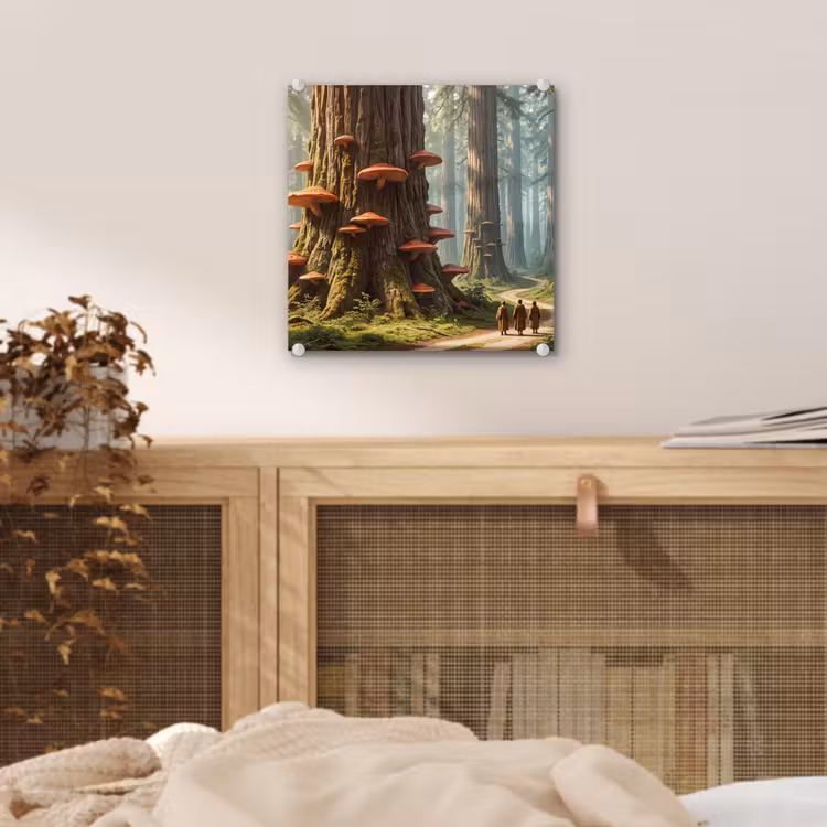 Glass Print - Forest - Trees - Nature - Bos - Bomen - Natuur plexiglas 5mm klein