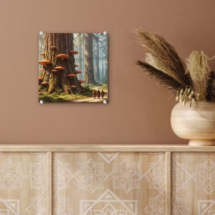 Glass Print - Forest - Trees - Nature - Bos - Bomen - Natuur plexiglas 5mm klein