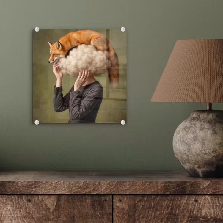 Vos - Surrealistisch - Groen plexiglas 5mm klein -sfeer3