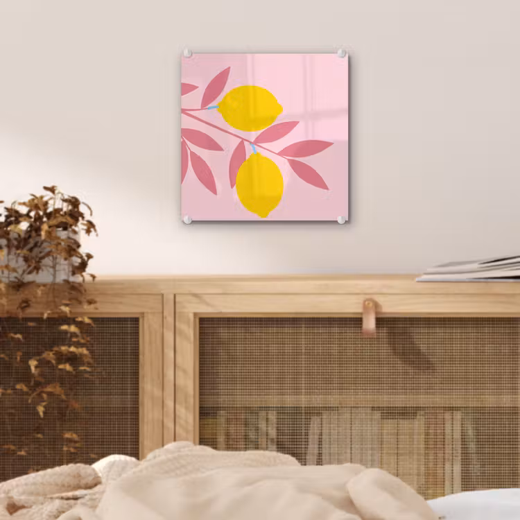 Fruit - Tak - Natuur - Abstract - Roze plexiglas 5mm klein -sfeer4