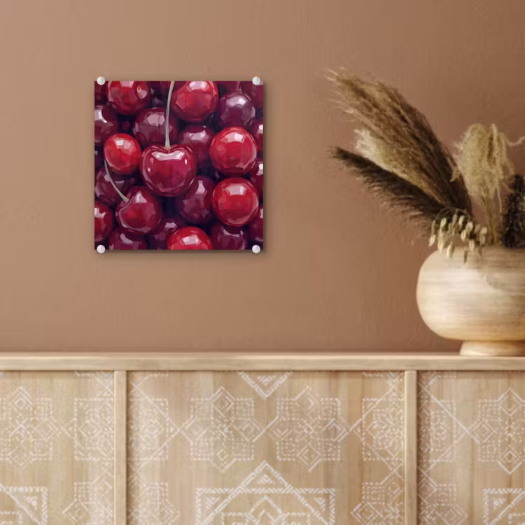 Fruit - Kersen - Eten - Modern - Rood plexiglas 5mm klein -sfeer5