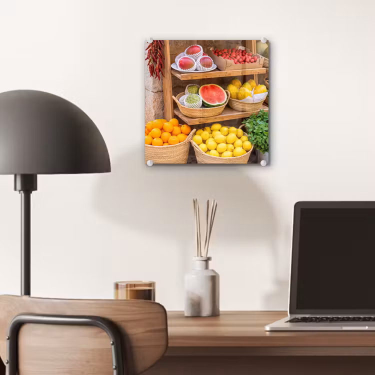Glass Print - Fruit - Market - Fresh - Fruit - Markt - Vers plexiglas 5mm klein