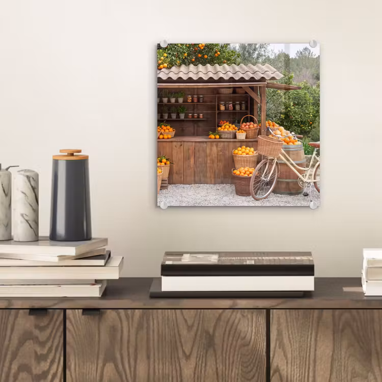 Glass Print - Fruit - Market - Rural - Fruit - Markt - Landelijk plexiglas 5mm klein