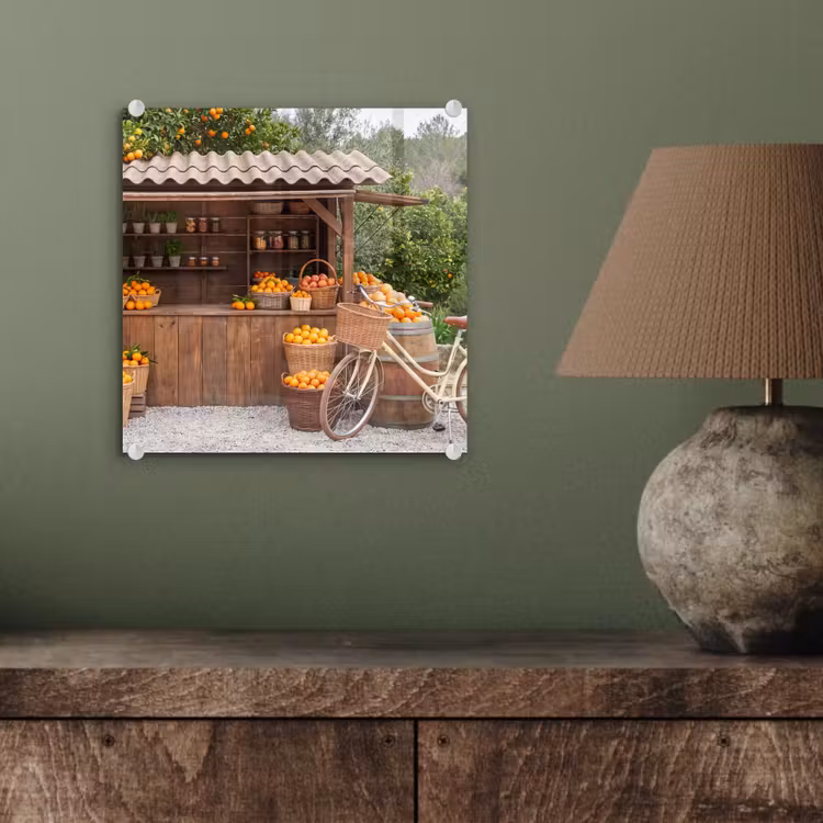 Glass Print - Fruit - Market - Rural - Fruit - Markt - Landelijk plexiglas 5mm klein
