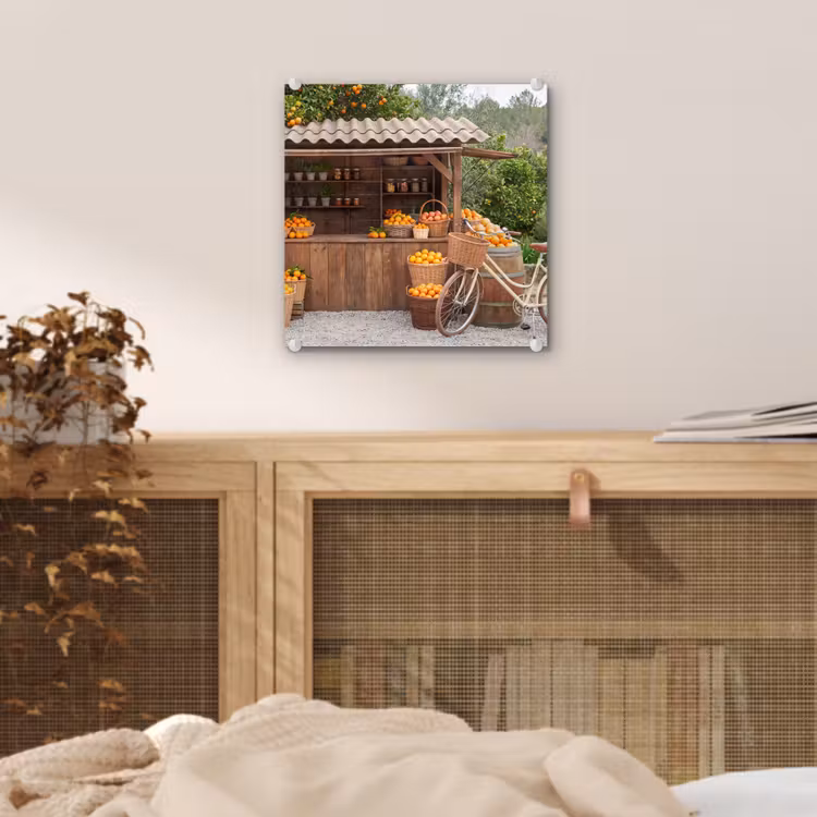 Glass Print - Fruit - Market - Rural - Fruit - Markt - Landelijk plexiglas 5mm klein