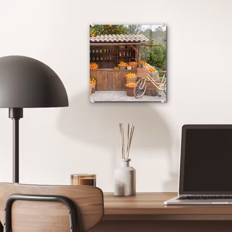 Glass Print - Fruit - Market - Rural - Fruit - Markt - Landelijk plexiglas 5mm klein