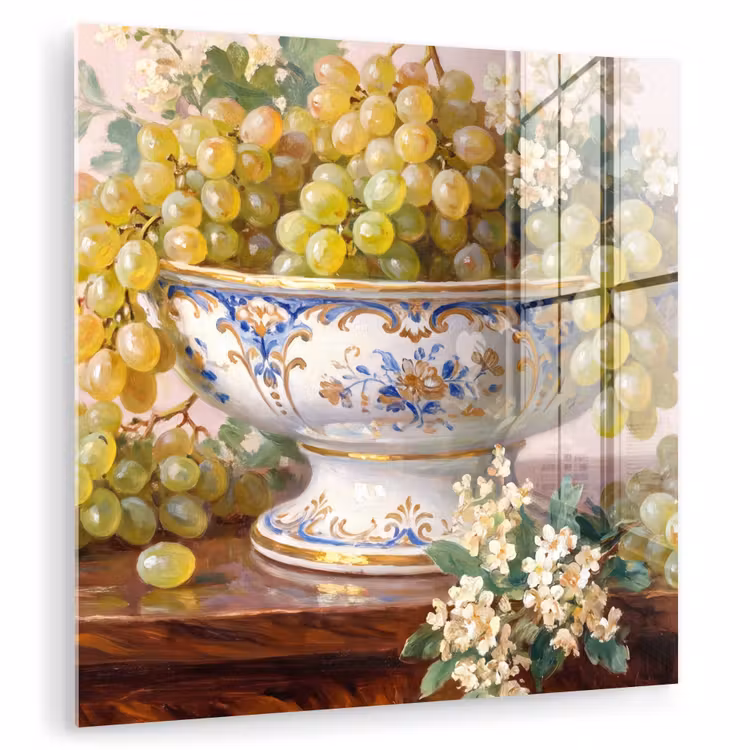 Glass Print - Fruit - Still Life - Classical - Fruit - Stilleven - Klassiek plexiglas 5mm klein