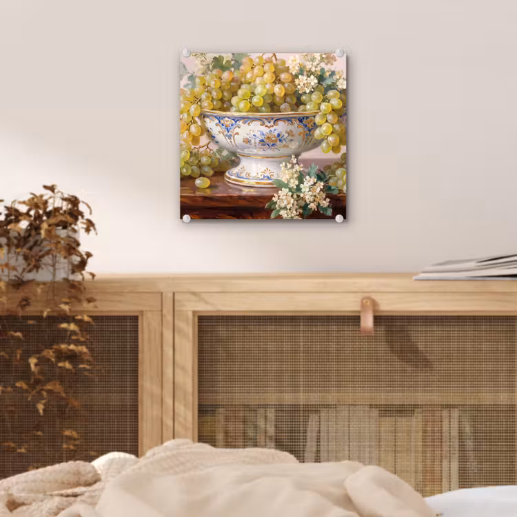 Glass Print - Fruit - Still Life - Classical - Fruit - Stilleven - Klassiek plexiglas 5mm klein