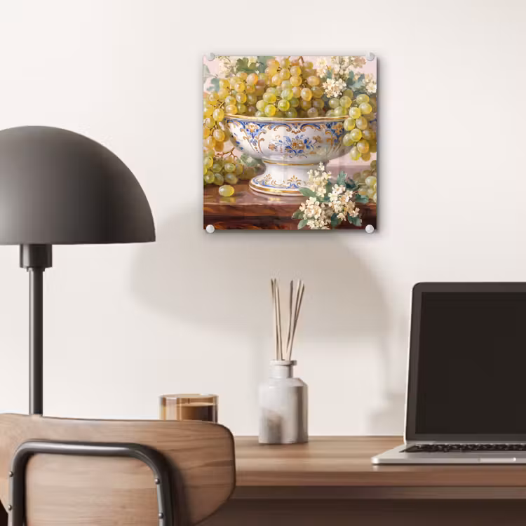 Glass Print - Fruit - Still Life - Classical - Fruit - Stilleven - Klassiek plexiglas 5mm klein