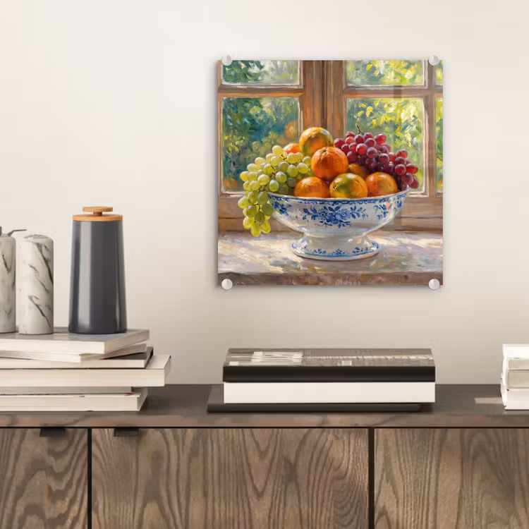 Glass Print - Fruit - Windowsill - Nature - Fruit - Vensterbank - Natuur plexiglas 5mm klein