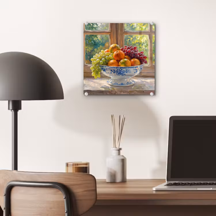 Glass Print - Fruit - Windowsill - Nature - Fruit - Vensterbank - Natuur plexiglas 5mm klein