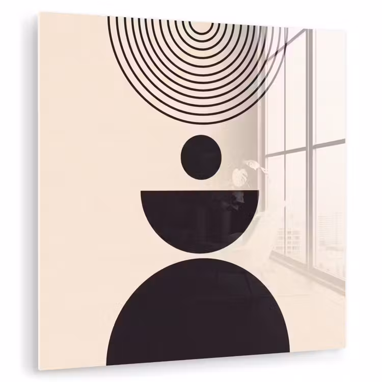 Glass Print - Geometric Balance - Art - Geometrische balans - Kunst plexiglas 5mm klein