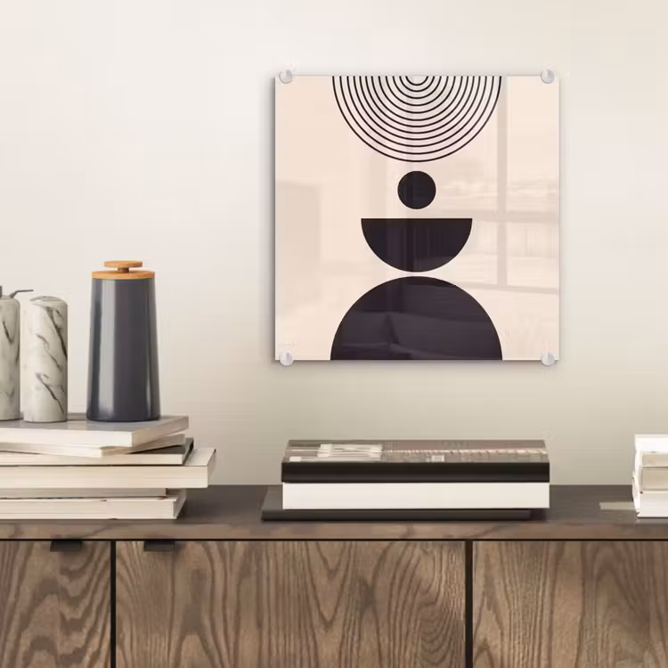 Glass Print - Geometric Balance - Art - Geometrische balans - Kunst plexiglas 5mm klein