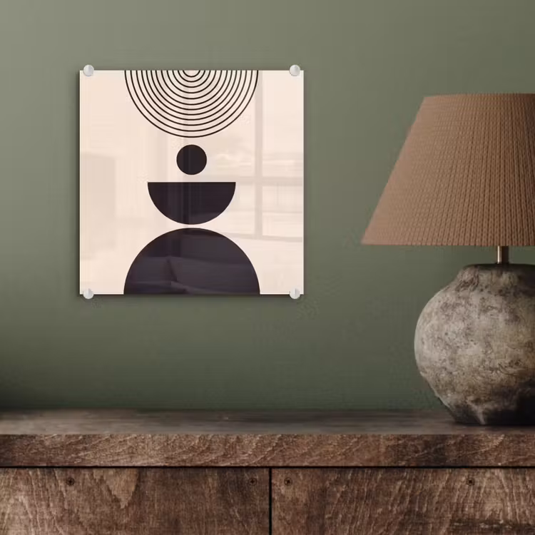 Glass Print - Geometric Balance - Art - Geometrische balans - Kunst plexiglas 5mm klein