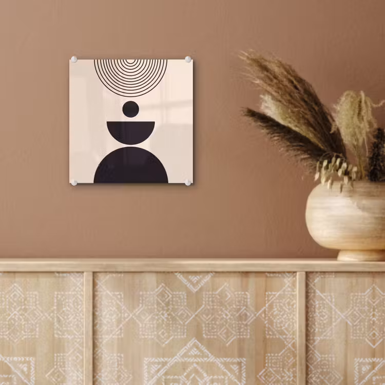 Glass Print - Geometric Balance - Art - Geometrische balans - Kunst plexiglas 5mm klein