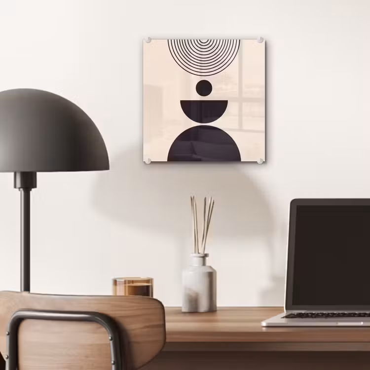 Glass Print - Geometric Balance - Art - Geometrische balans - Kunst plexiglas 5mm klein