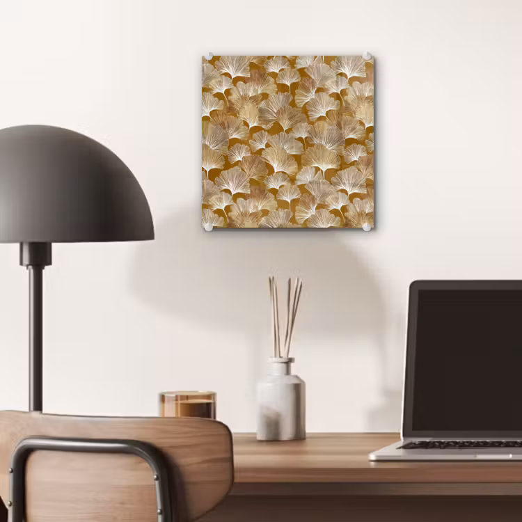 Ginkgo - Bladeren - Goud plexiglas 5mm klein 11 -sfeer6
