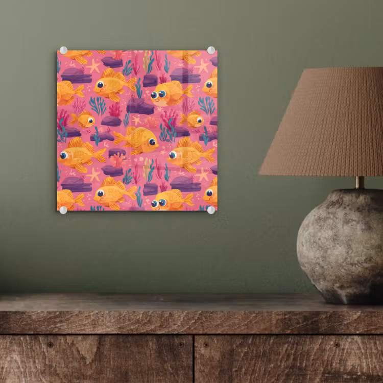 Goudvissen - Koraal - Kleurrijk plexiglas 5mm klein 11 -sfeer3