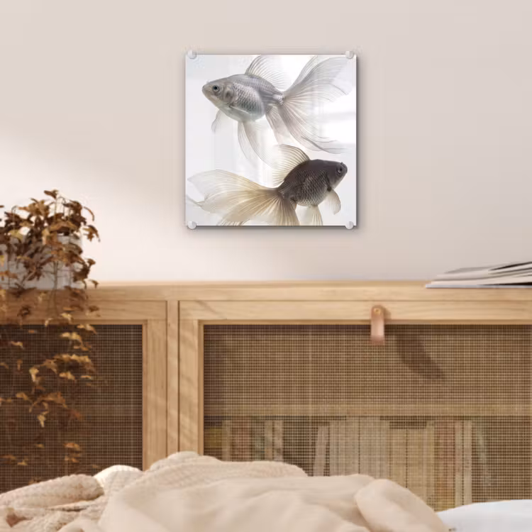 Goudvissen - Modern - Wit plexiglas 5mm klein -sfeer4
